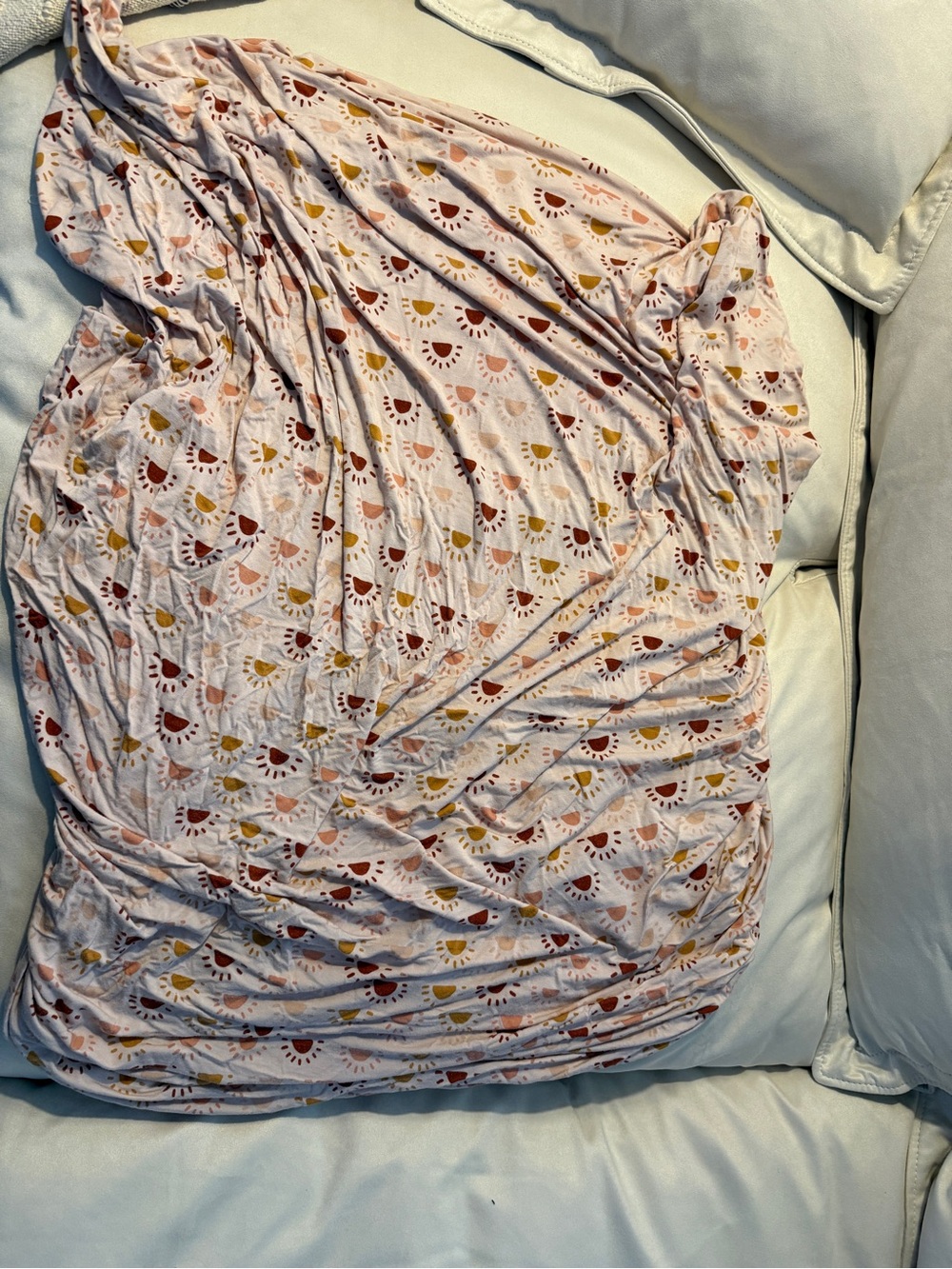 Bums and Roses Boho Sunburste Pattern bamboo Crib Sheet